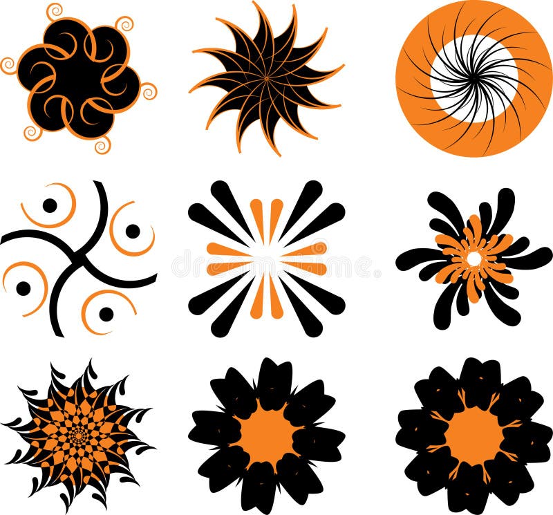 Logótipo abstrato do sol ilustração stock