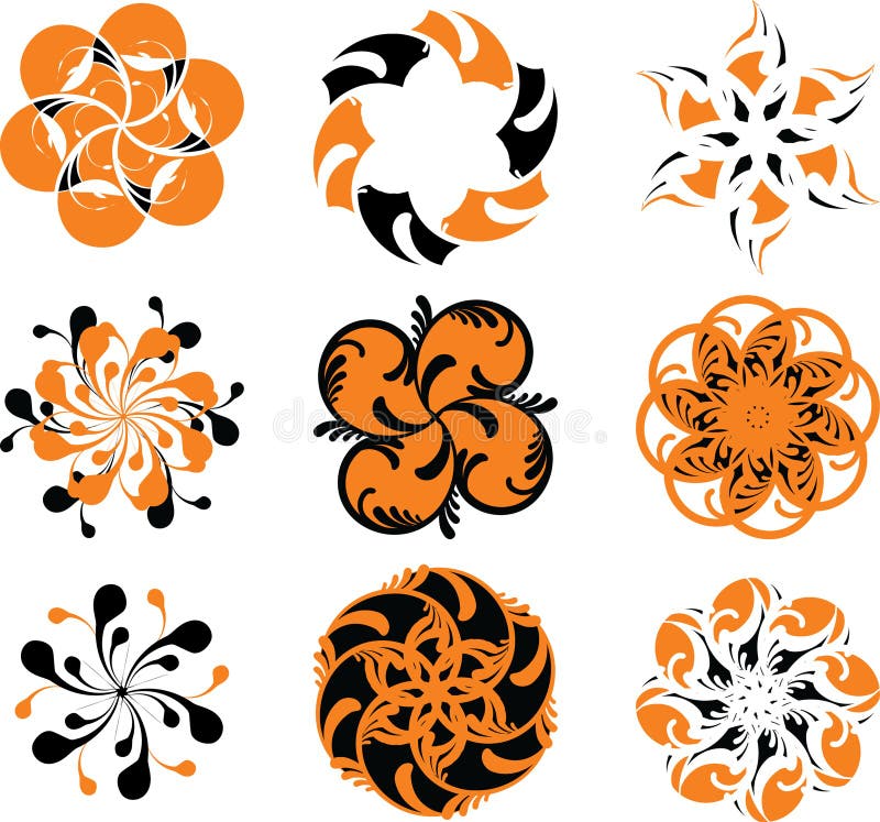 Logótipo abstrato do sol ilustração royalty free