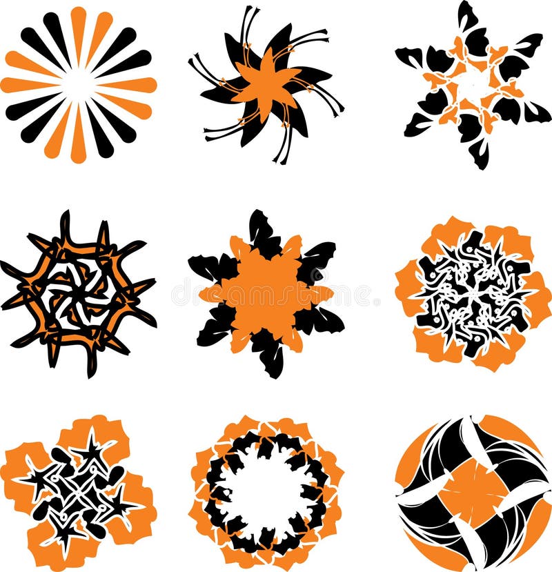 Logótipo abstrato do sol ilustração do vetor