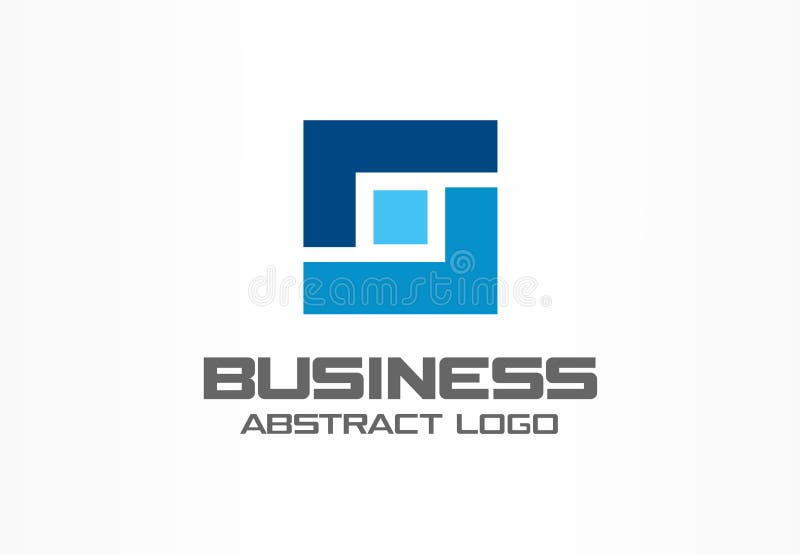 Logotipo abstrato para a empresa de negócio Indústria, finança, ideia do logotype do banco O grupo quadrado, rede integra, tecnol ilustração royalty free Logotipo abstrato para a empresa de negócio Indústria, finança, ideia do logotype do banco O grupo quadrado, rede integra, tecnol ilustração royalty free