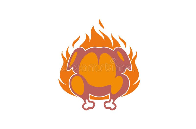 Logotipo Asado a La Parrilla Caliente Creativo Del Pollo Del Fuego  Ilustración del Vector - Ilustración de marca, frito: 124715612