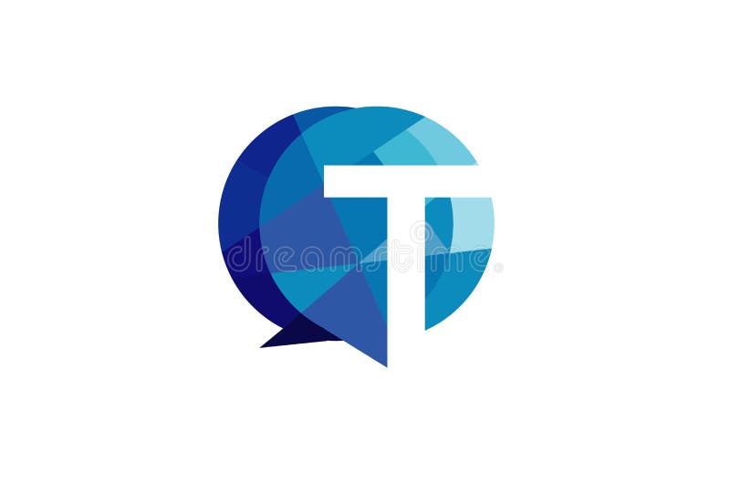 Logotipo azul abstrato da bolha da conversa ilustração do vetor Logotipo azul abstrato da bolha da conversa ilustração do vetor