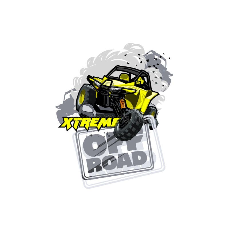 Logotipo con errores campo a través de ATV, razas extremas stock de ilustración Logotipo con errores campo a través de ATV, razas extremas stock de ilustración