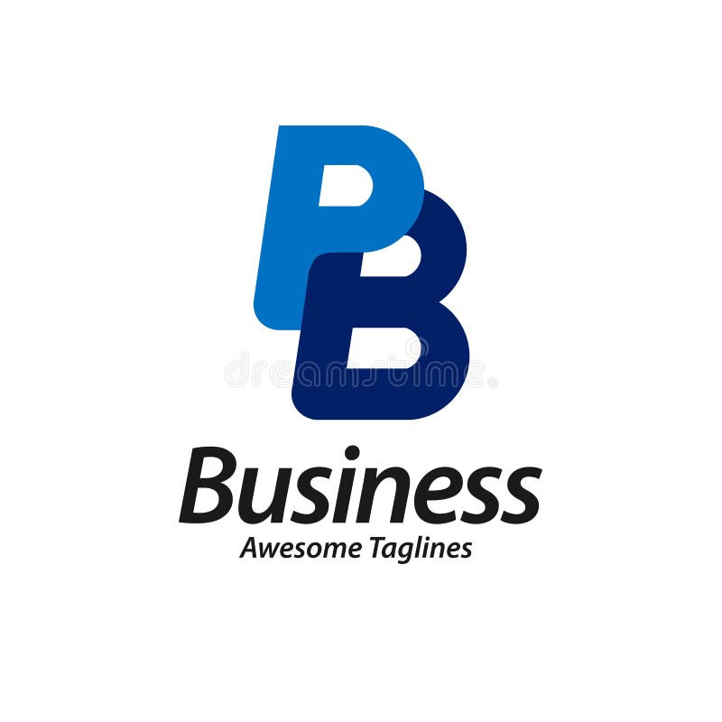 Logotipo criativo com a letra inicial Pb ilustração do vetor