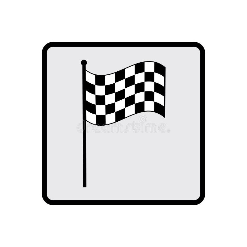 Etiqueta de logotipo del Golfo de doble bandera a cuadros 
