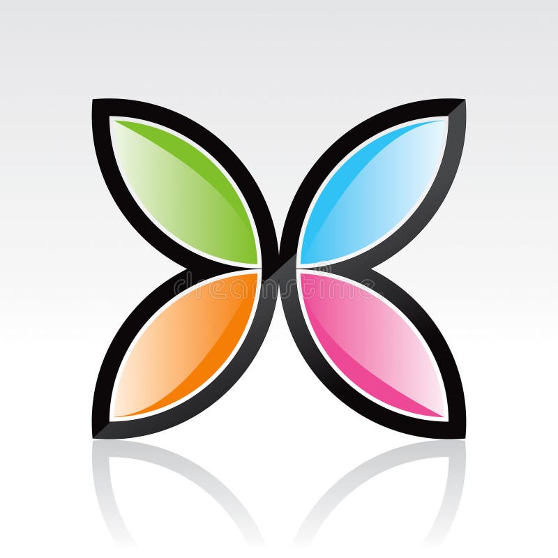 Logotipo da borboleta ilustração stock Logotipo da borboleta ilustração stock