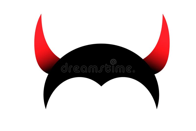 Logotipo da buzina do diabo isolado em fundo branco ilustração royalty free