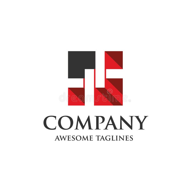 Logotipo da cerca do elo de corrente ilustração stock Logotipo da cerca do elo de corrente ilustração stock