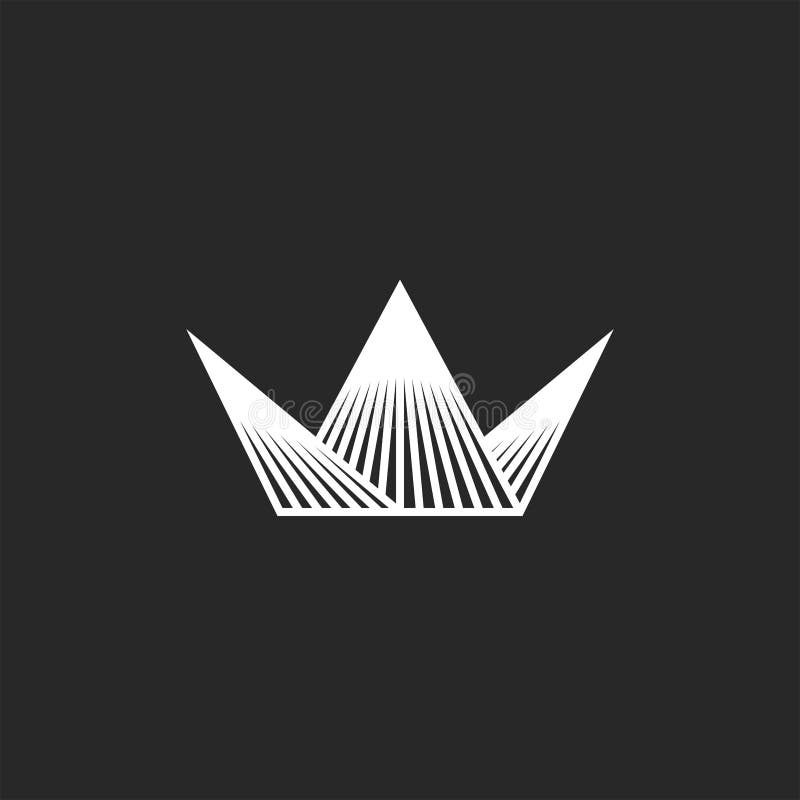 Logotipo da coroa mockup line art estilo minimalista linear royal corona ícone