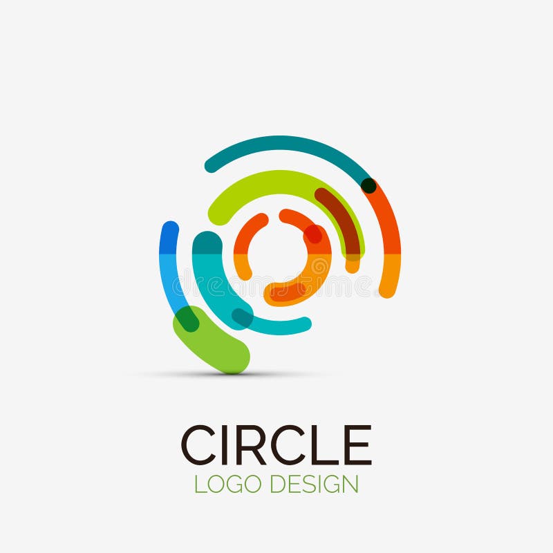 logotipo da empresa do círculo da Olá!-tecnologia, conceito do negócio