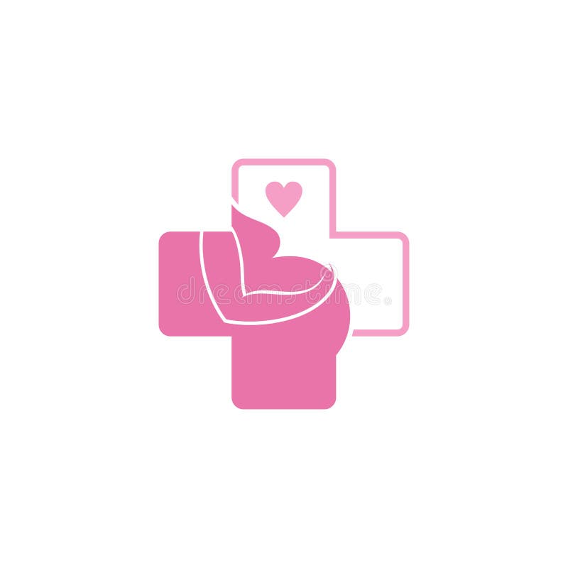 Logotipo da gravidez da saúde das mulheres ilustração stock Logotipo da gravidez da saúde das mulheres ilustração stock