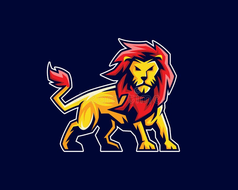 Lion mascot logo, sport logo, emblem or crest character design. vector illustration perfect for any design purpose. Lion mascot logo, sport logo, emblem or crest character design. vector illustration perfect for any design purpose.