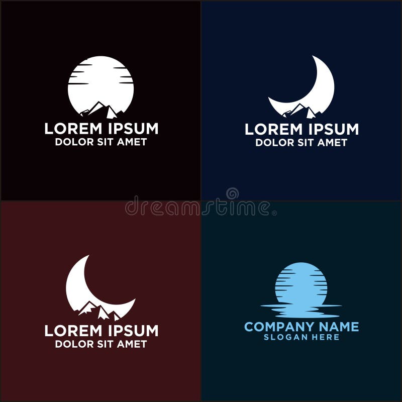 Logótipo da meia lua ilustração royalty free