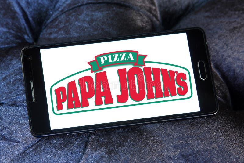 Logotipo Da Pizza De Johns Da Papá Foto Editorial - Imagem de telefone,  branco: 77045806