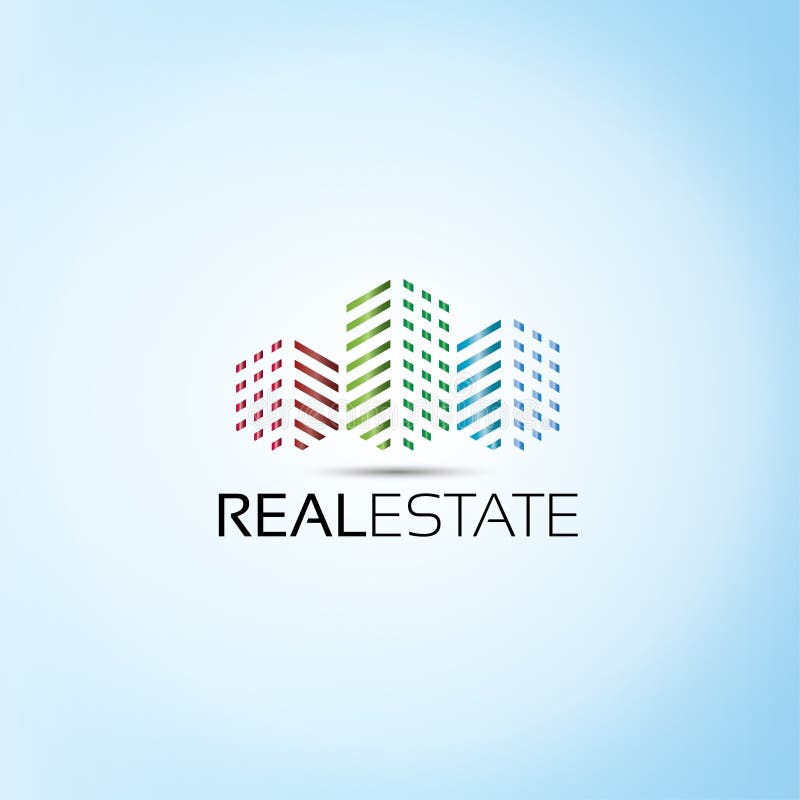 Logotipo da torre dos bens imobiliários ilustração stock Logotipo da torre dos bens imobiliários ilustração stock