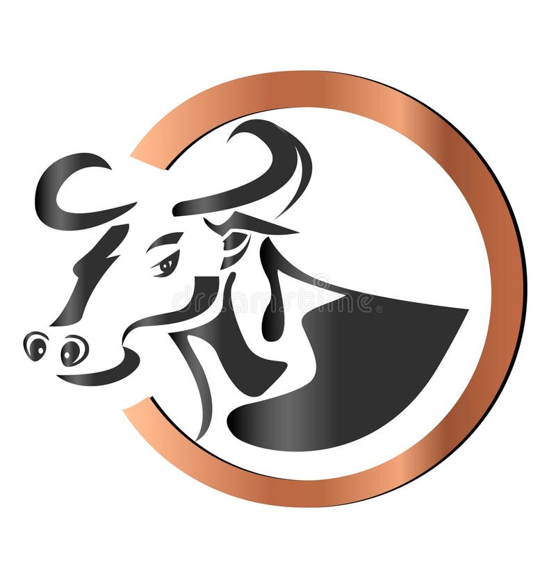 Logotipo da vaca da exploração agrícola ilustração stock Logotipo da vaca da exploração agrícola ilustração stock