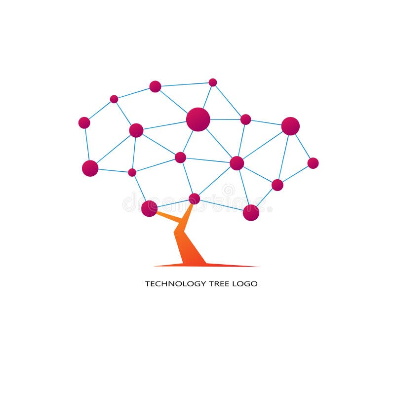 Logotipo da árvore da tecnologia ilustração do vetor Logotipo da árvore da tecnologia ilustração do vetor