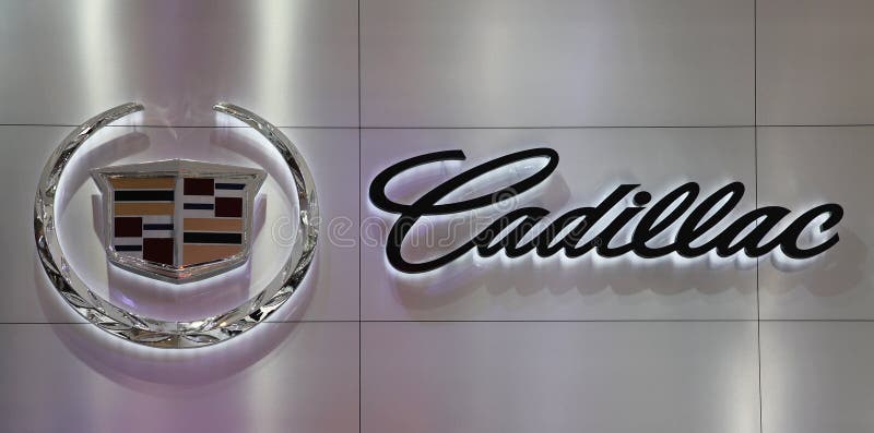 BEIJING - MAY 2: Logo of Cadillac is seen at the Cadillac Stand in the 2010 Beijing International Automotive Exhibition (Auto China 2010) on May 2, 2010 in Beijing, China. BEIJING - MAY 2: Logo of Cadillac is seen at the Cadillac Stand in the 2010 Beijing International Automotive Exhibition (Auto China 2010) on May 2, 2010 in Beijing, China.