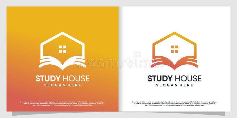 Logotipo de librería con concepto moderno Vector Premium ilustración del vector