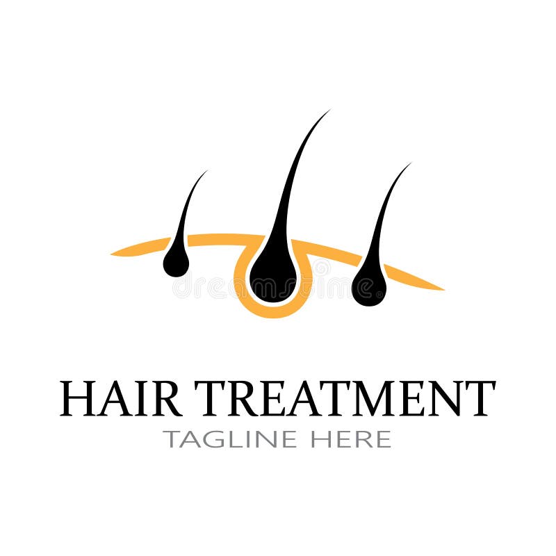Logotipo de eliminación del tratamiento capilar imagen vectorial libre illustration