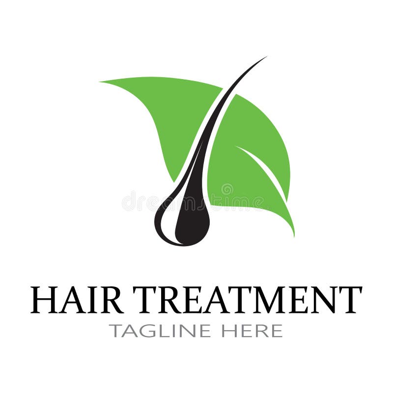 Logotipo de eliminación del tratamiento capilar imagen vectorial stock de ilustración