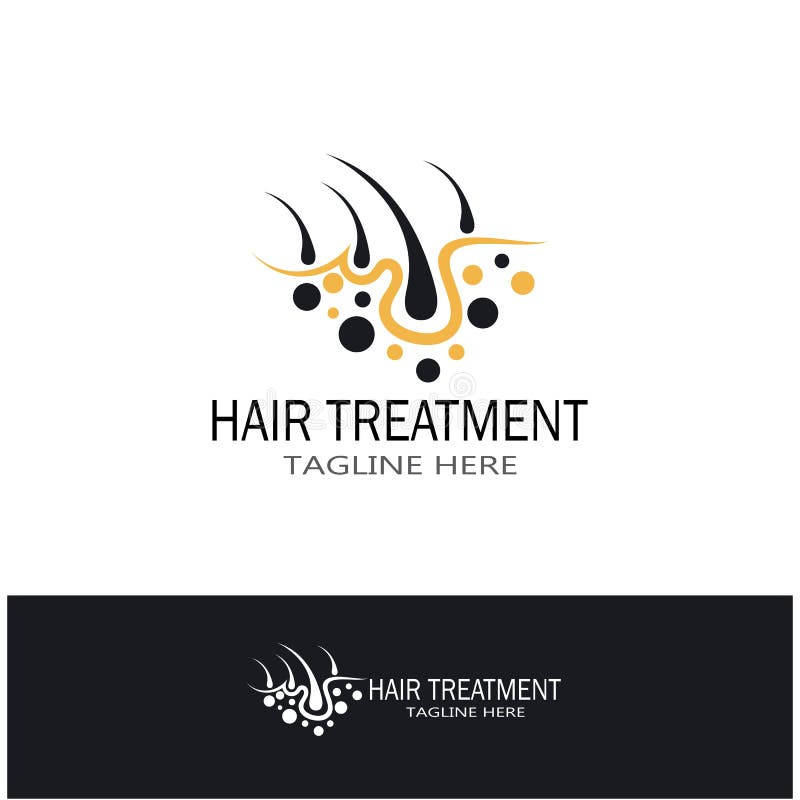 Logotipo de eliminación del tratamiento capilar imagen vectorial stock de ilustración