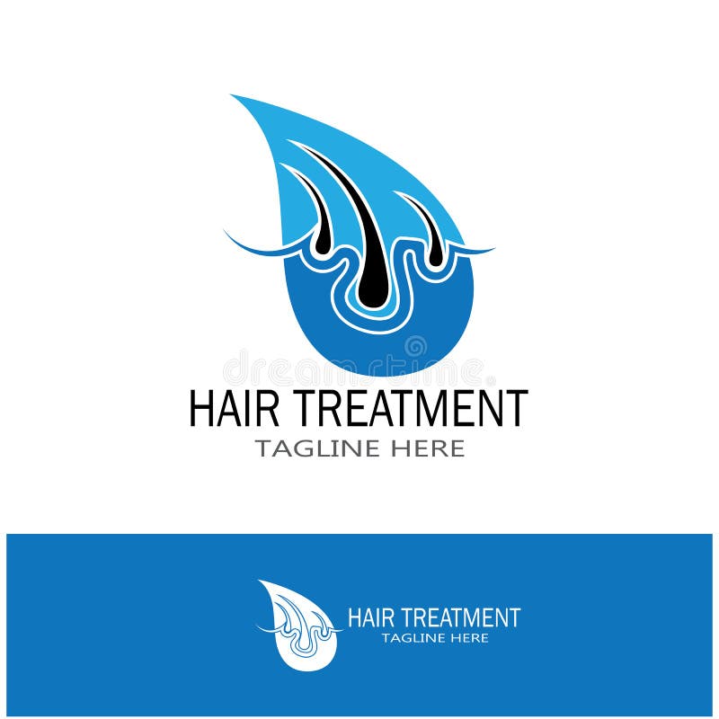 Logotipo de eliminación del tratamiento capilar imagen vectorial libre illustration