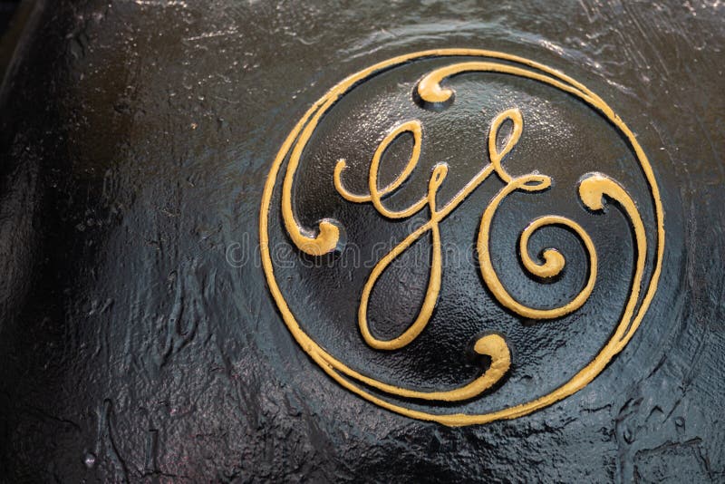 Logotipo De General Electric GE Del Vintage Imagen de archivo editorial