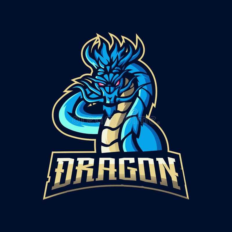 Logotipo do jogo do dragão ilustração stock. Ilustração de amor - 114640390