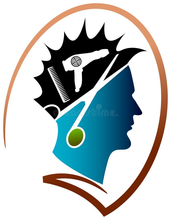 Logotipo de la barbería libre illustration Logotipo de la barbería libre illustration