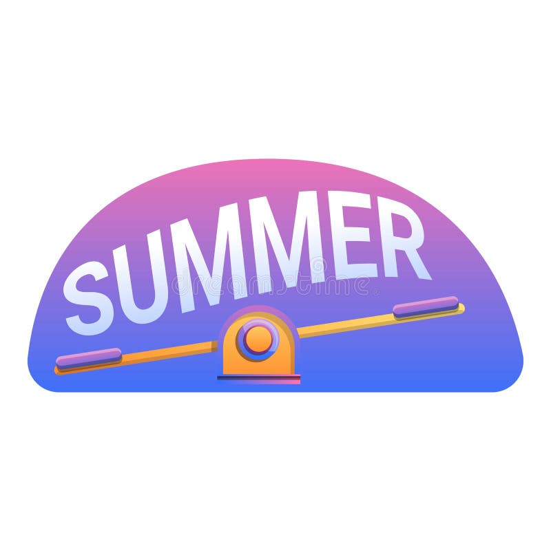 Logotipo de la barra de la oscilación del niño del verano, estilo de la historieta libre illustration Logotipo de la barra de la oscilación del niño del verano, estilo de la historieta libre illustration