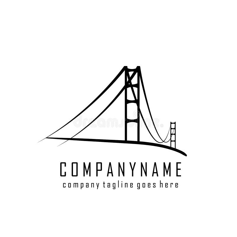 Logotipo de la compañía del puente libre illustration Logotipo de la compañía del puente libre illustration