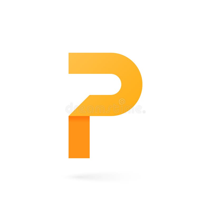Logotipo de la letra p en el fondo blanco stock de ilustración Logotipo de la letra p en el fondo blanco stock de ilustración