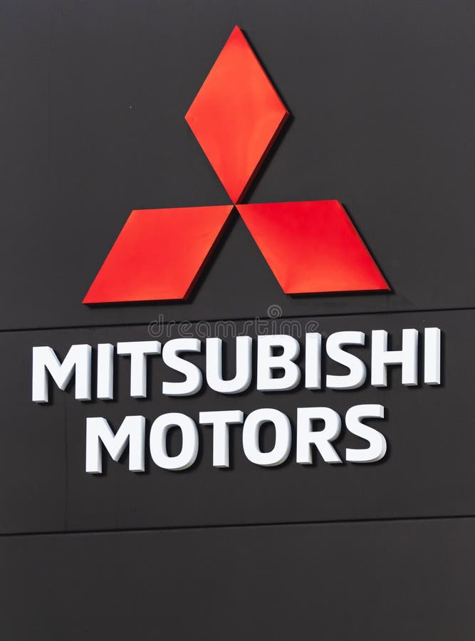 Logotipo De La Marca Mitsubishi Motors En Fondo Negro Foto de archivo  editorial - Imagen de metal, exterior: 229862918