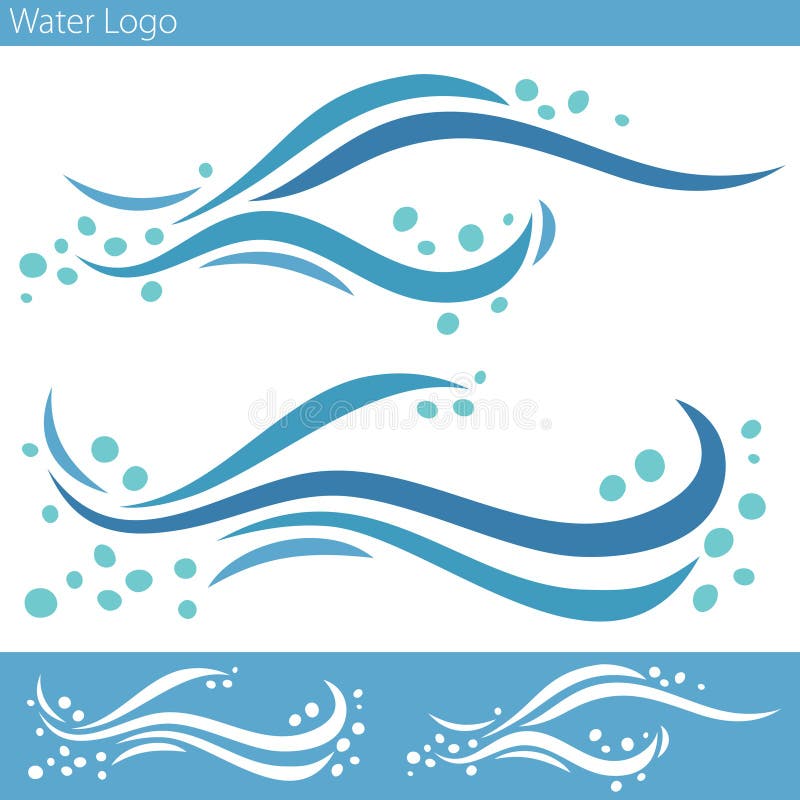 Logotipo de la onda de agua stock de ilustración Logotipo de la onda de agua stock de ilustración