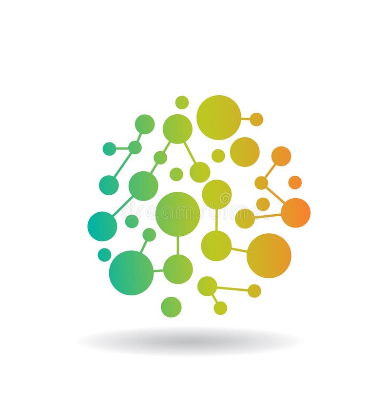 Logotipo de la red de los círculos de color