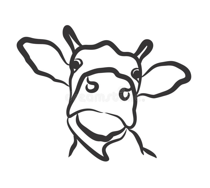 Logotipo de la vaca ilustración del vector Logotipo de la vaca ilustración del vector