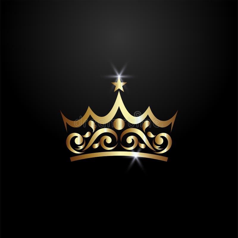 Logotipo de lujo de la corona stock de ilustración Logotipo de lujo de la corona stock de ilustración