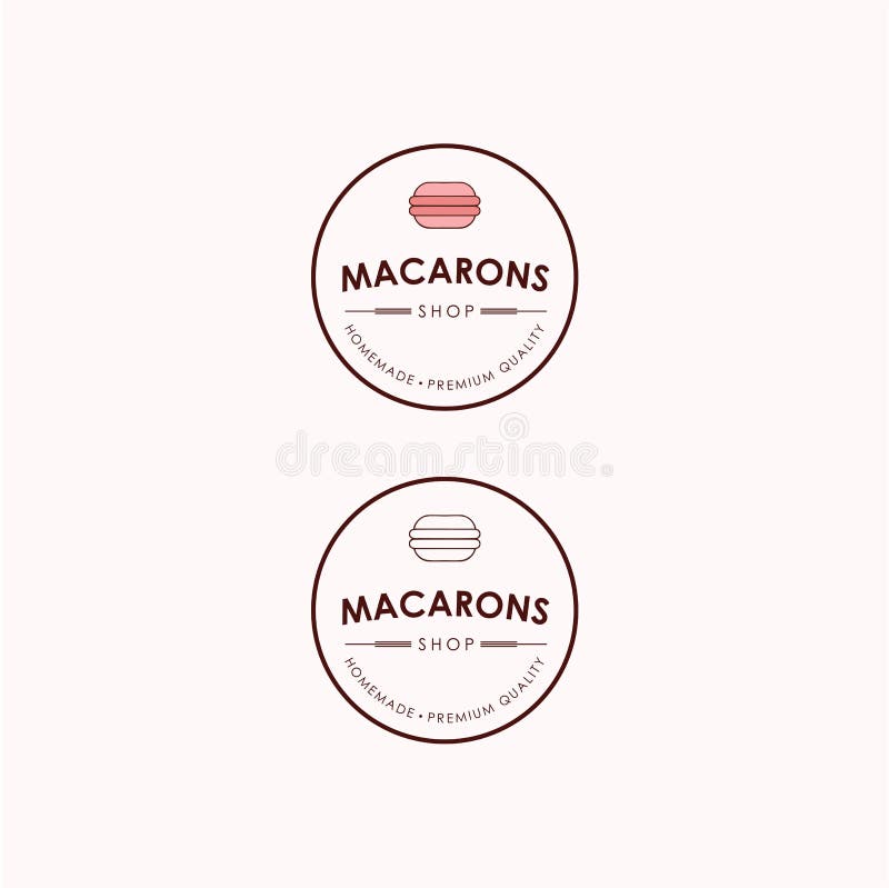 Logotipo De Macarons, De La Panadería Y De La Tienda Del Postre ...