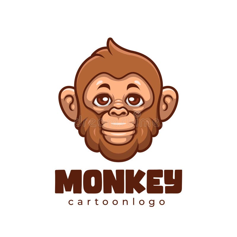 Logotipo de desenho animado de mascote de macaco super-herói