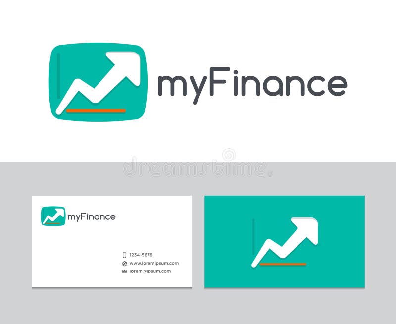 Logotipo de MyFinance stock de ilustración. Ilustración de muestra