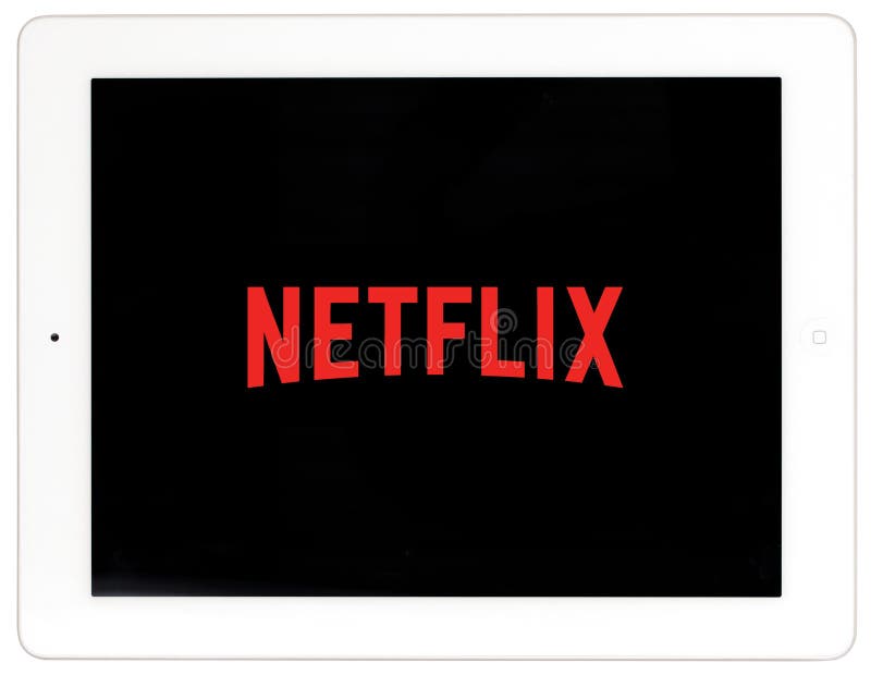 Logotipo de Netflix en la tableta blanca del iPad