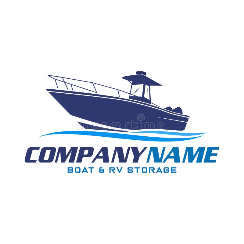 Logotipo del bote de la consola central. barco único y fresco de la consola central con salpicaduras de agua. excelente para usar como logo de su compañía de barcos