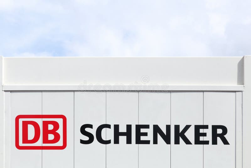 Logotipo del DB Schenker en una pared foto de archivo libre de regalías