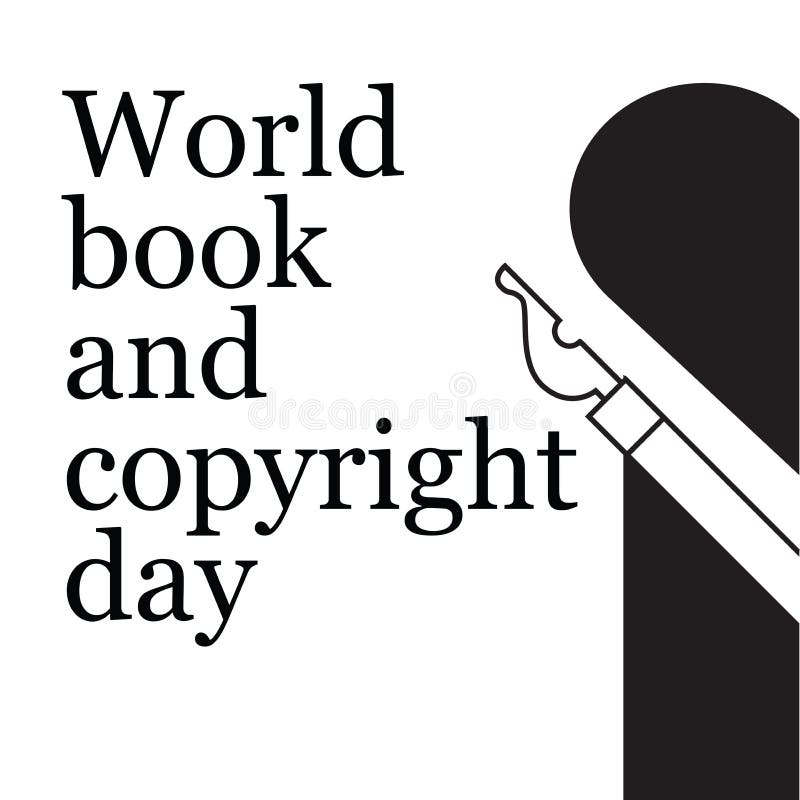 Logotipo del día de libro y de derechos reservados de mundo libre illustration Logotipo del día de libro y de derechos reservados de mundo libre illustration
