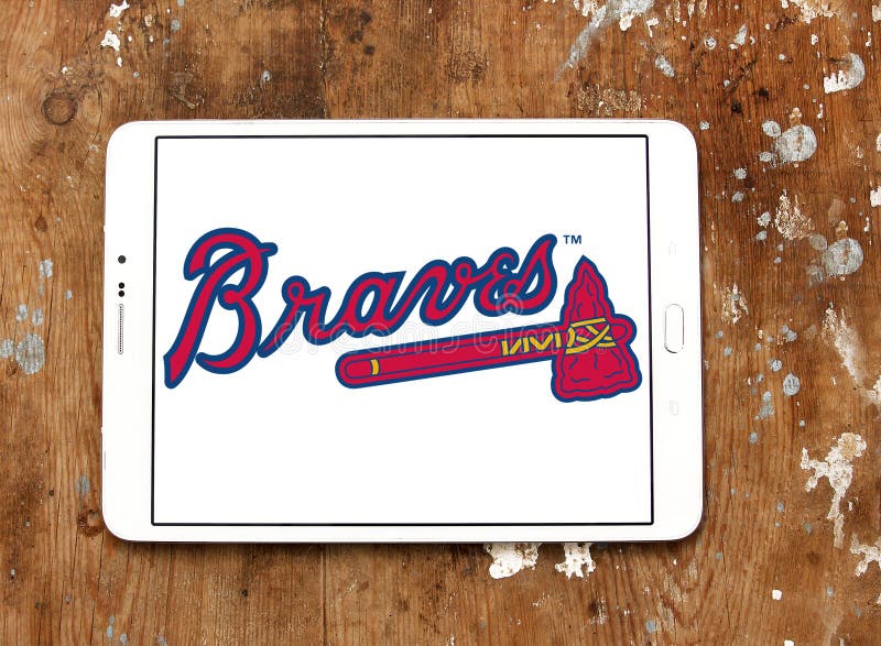 Logotipo del equipo de béisbol de los Atlanta Braves fotos de archivo Logotipo del equipo de béisbol de los Atlanta Braves fotos de archivo