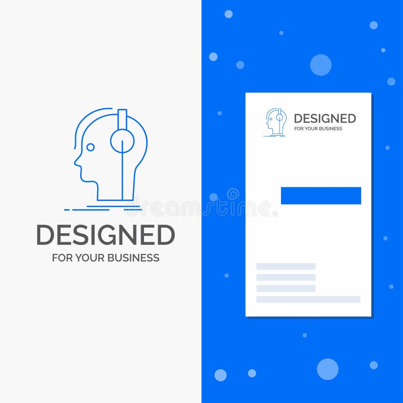 Logotipo del negocio para el compositor, auriculares, m? sico, productor, sonido r stock de ilustración