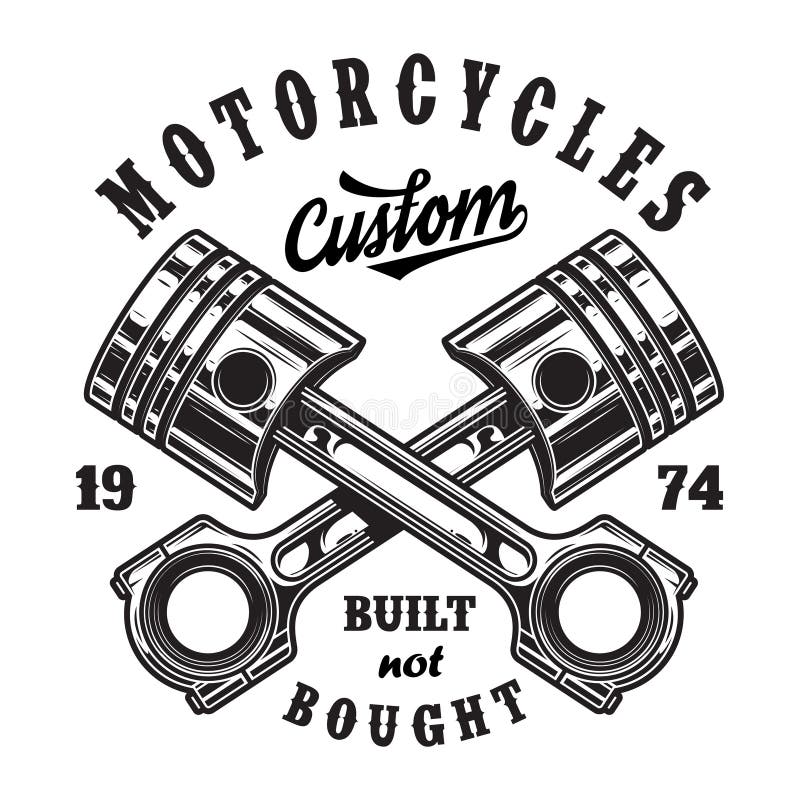 Logotipo del taller de la motocicleta del vintage libre illustration Logotipo del taller de la motocicleta del vintage libre illustration