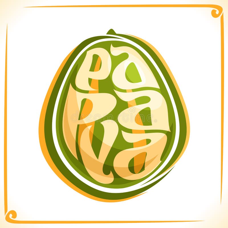 Logotipo Del Vector Para La Papaya Ilustración del Vector Ilustración