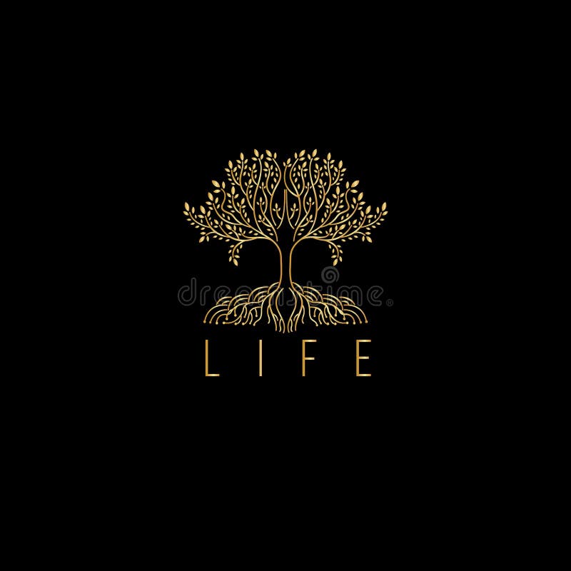 Logotipo del vector del árbol Icono del árbol Monograma de lujo del árbol para el boutique ilustración del vector Logotipo del vector del árbol Icono del árbol Monograma de lujo del árbol para el boutique ilustración del vector